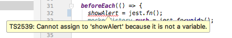 IDE shows error while mocking a module function but Jest run it without ...
