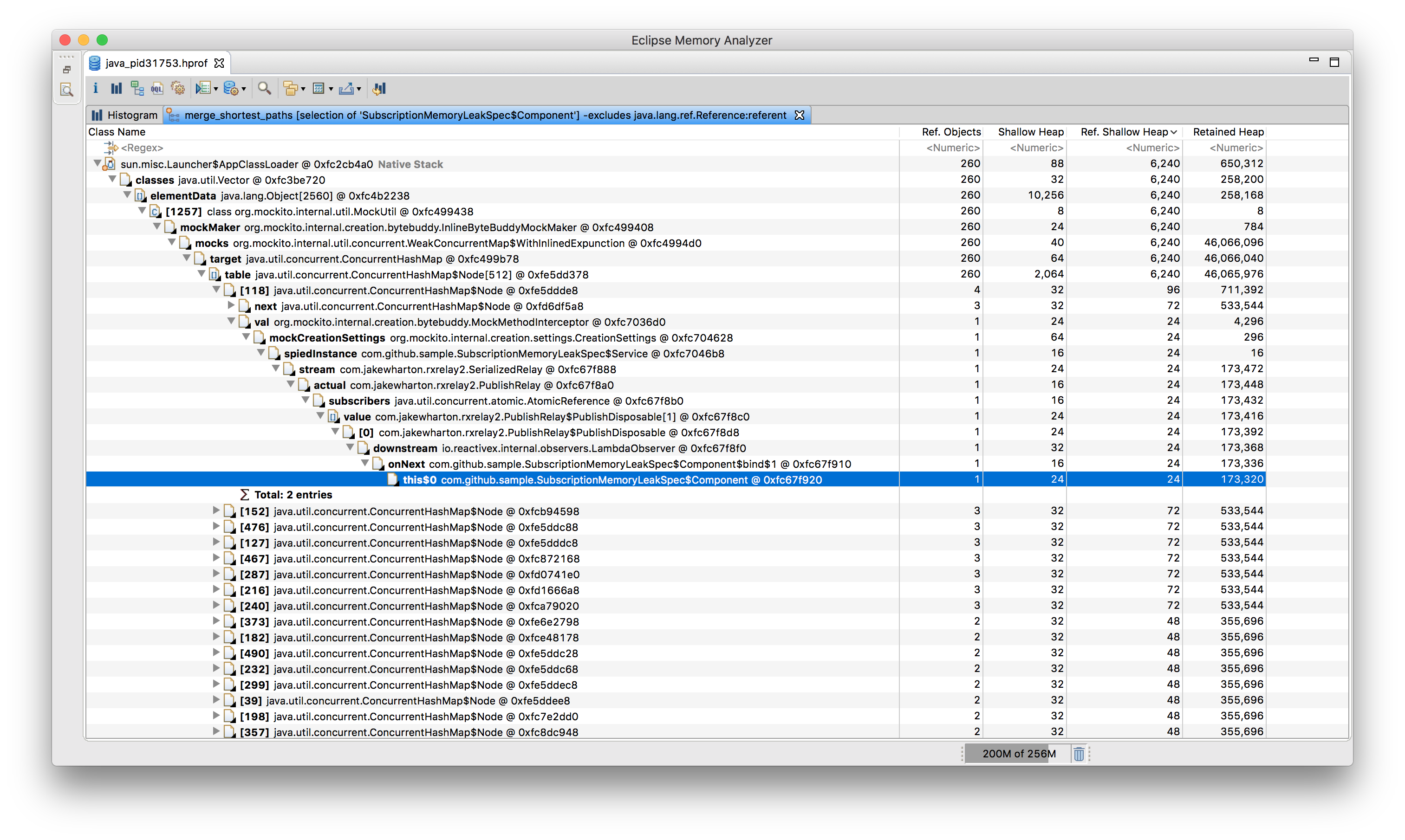 Cross-references and a single spy cause memory leak · Issue #1533 ...