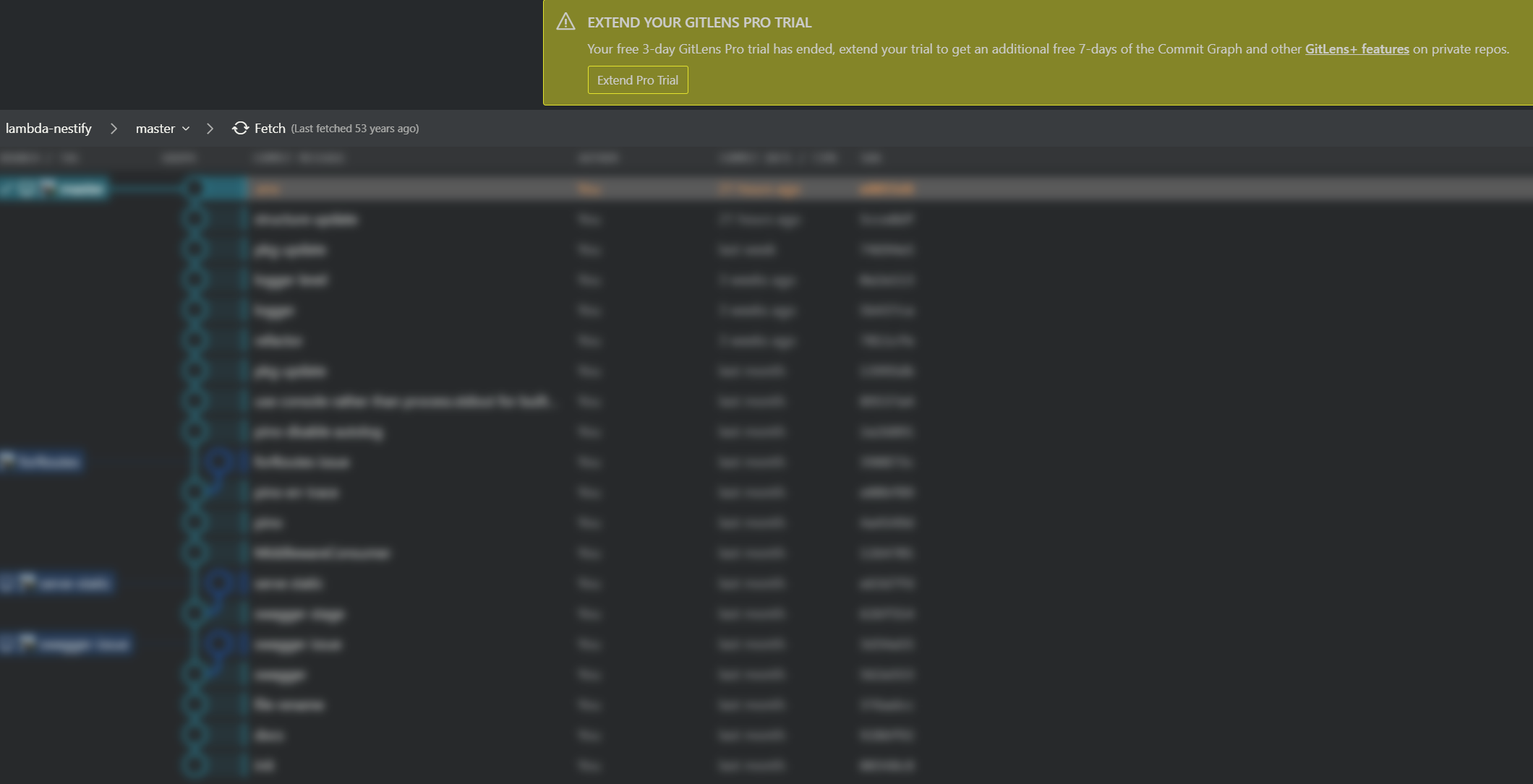 Graph blurred on public repos · Issue 2646 · gitkraken/vscodegitlens