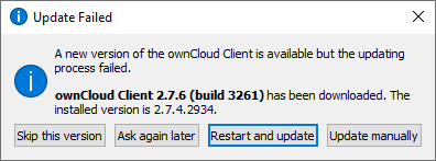 Make updater more annoying · Issue #8311 · owncloud/client · GitHub