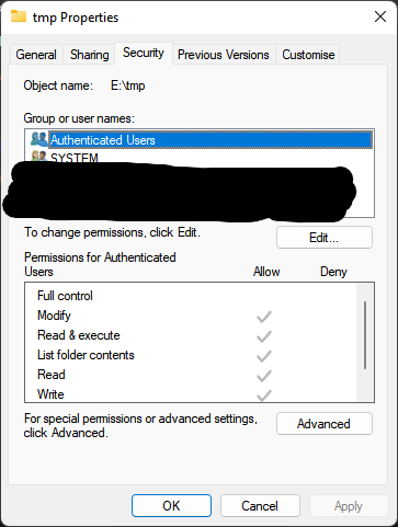 Sync Fail: "error updating metadata: could not create file handle ...