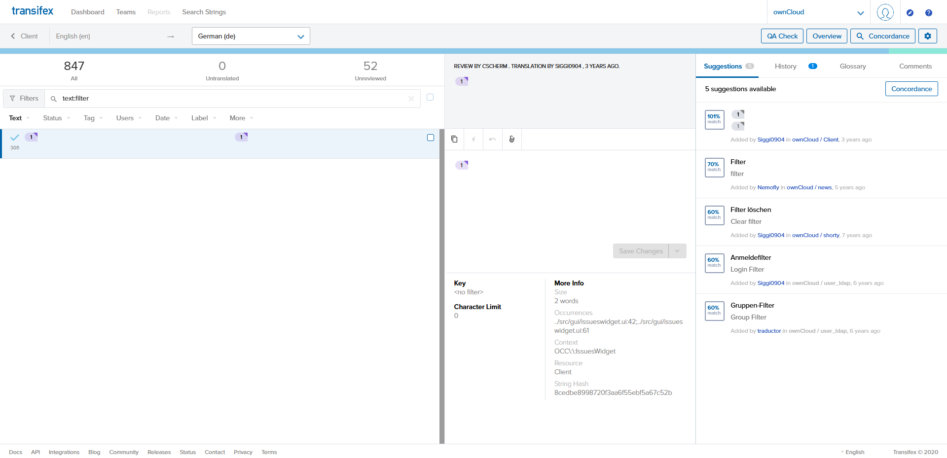 [QA] German translation issues · Issue #8212 · owncloud/client · GitHub