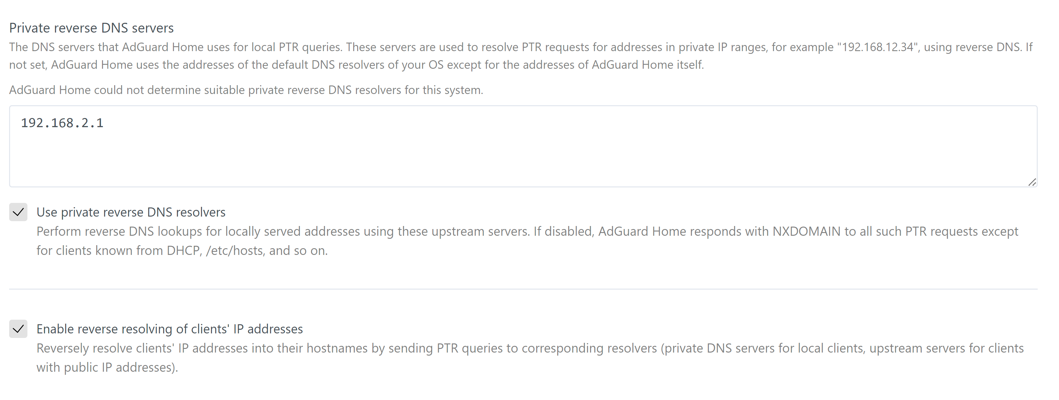 rDNS doesnt work as configured · Issue 4654 · AdguardTeamAdGuardHome