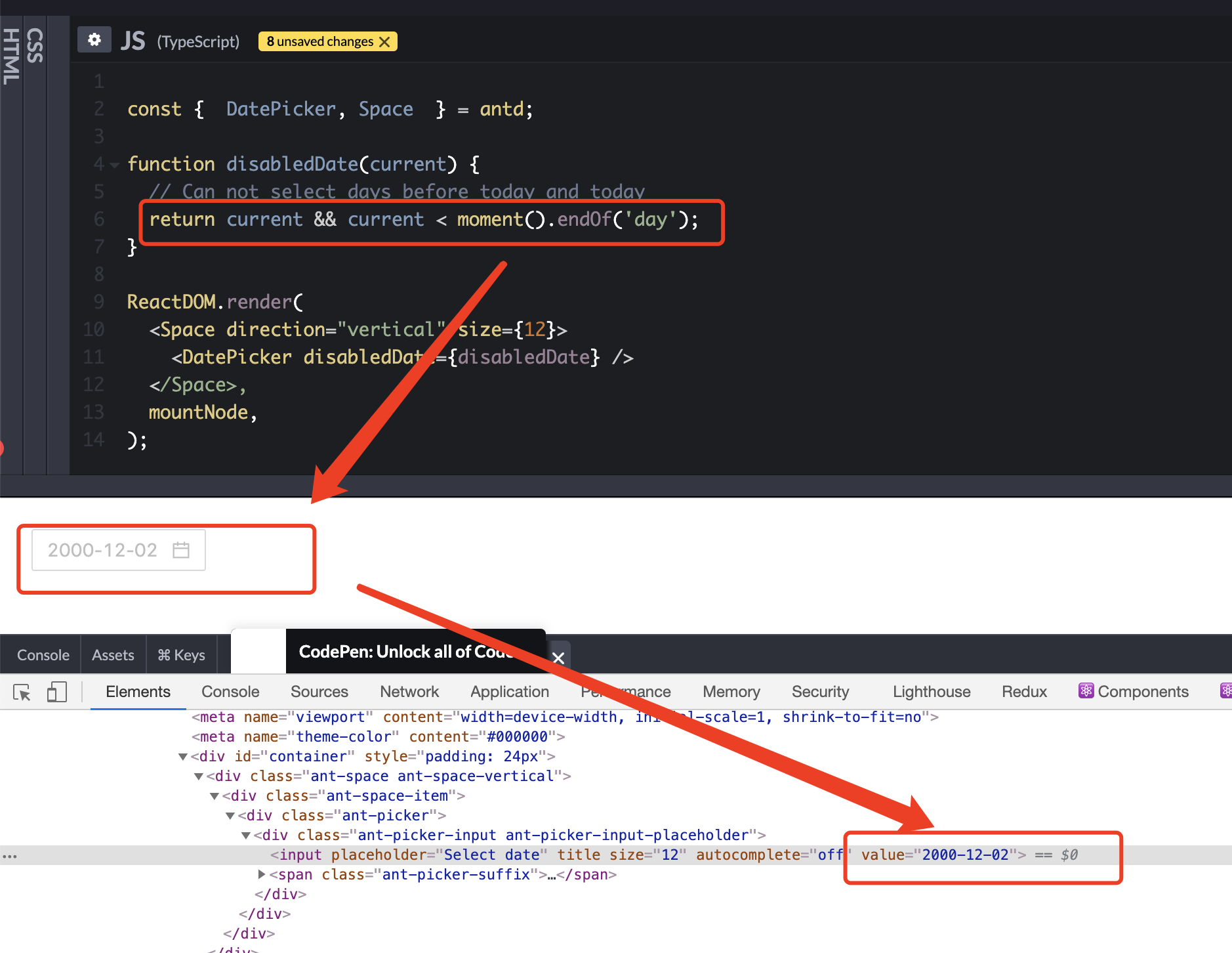 DatePicker bug · Issue #28155 · ant-design/ant-design · GitHub