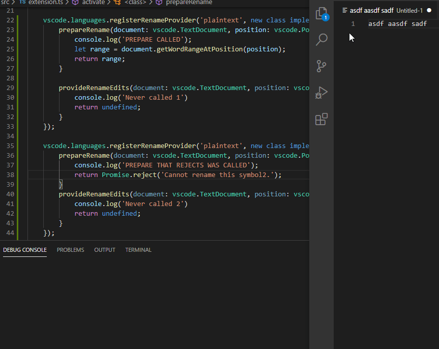 Multiple RenameProviders don't respect all possible PrepareRename ...