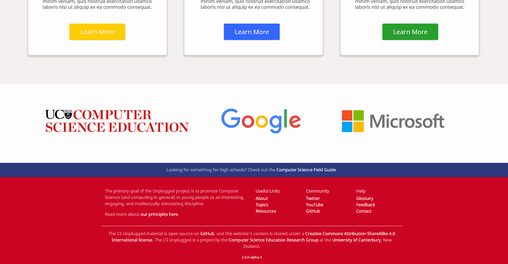 Landing page interface redesign · Issue #698 · uccser/cs-unplugged · GitHub