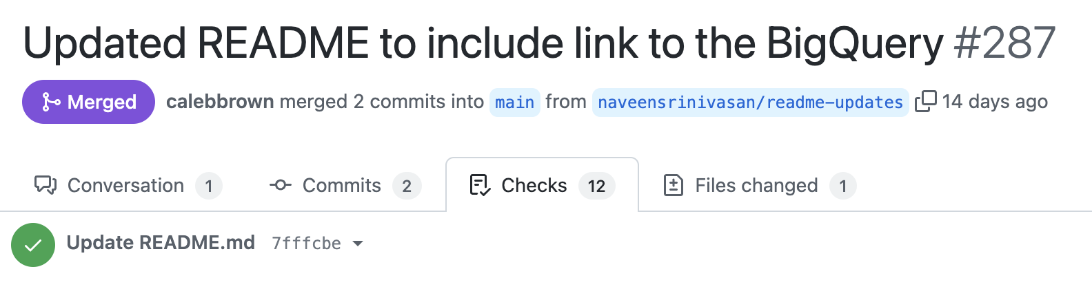 GitHub Actions job runs probably aren't needed for Readme updates ...