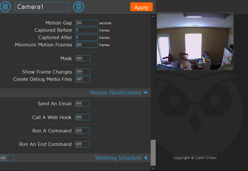 motioneye in docker motion detection menu missing? · Issue 2209