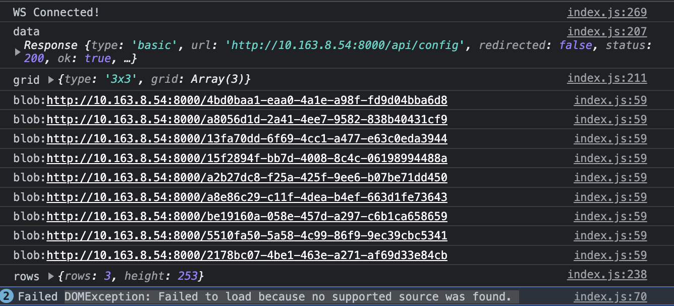DOMException: Failed to load because no supported source was found ...