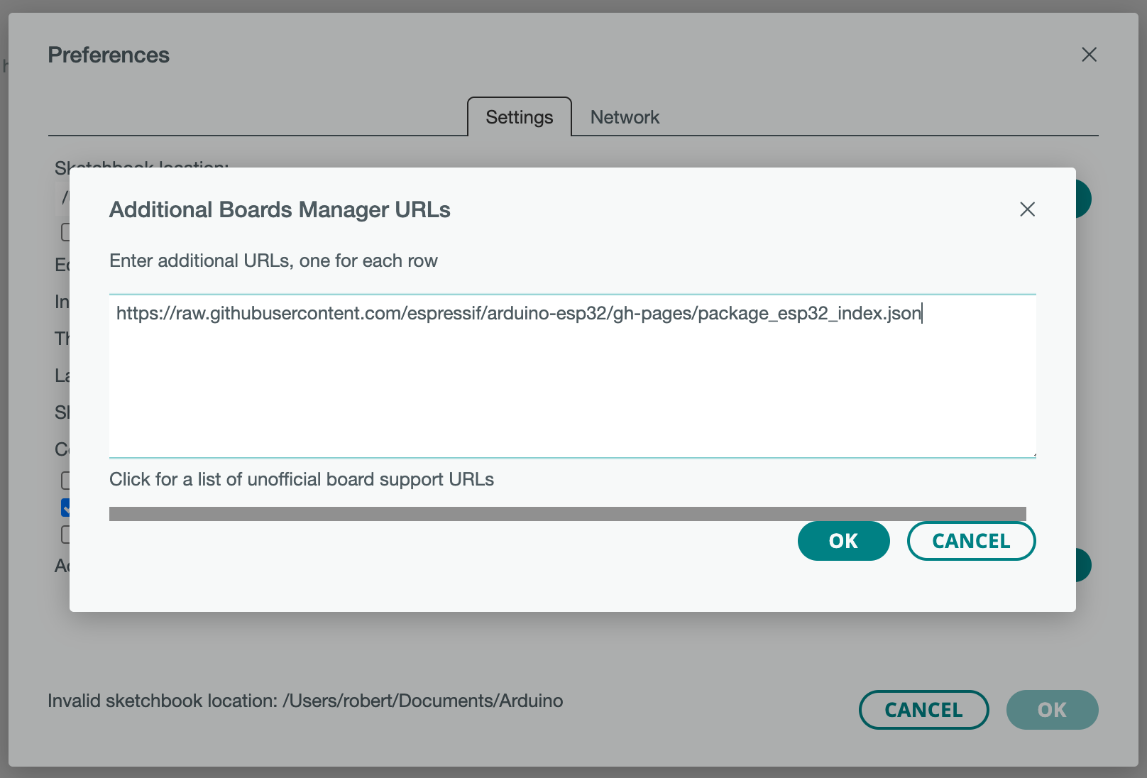 Cannot Add Additional Board Manager URLs Issue 1444 Arduino Cannot Add Additional Board Manager URLs Issue 1444 Arduino