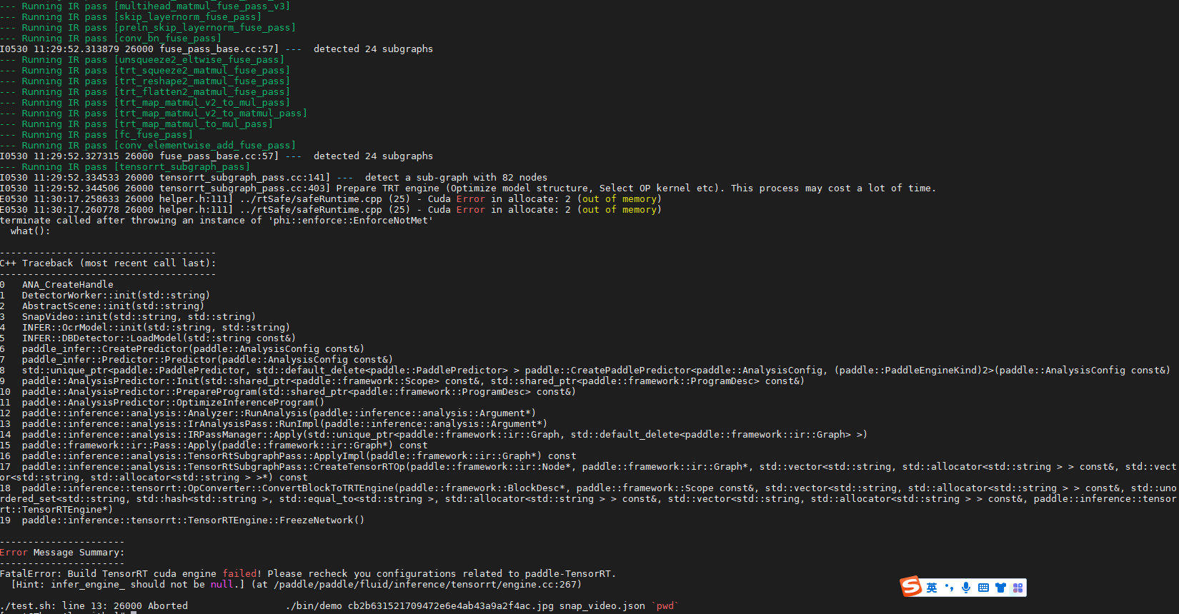 开启tensorrt推理反复创建销毁会显存泄漏 · Issue #43086 · PaddlePaddle/Paddle · GitHub