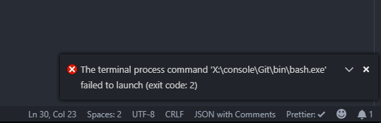 Bash on windows crashs on integrated terminal · Issue #66049 ...