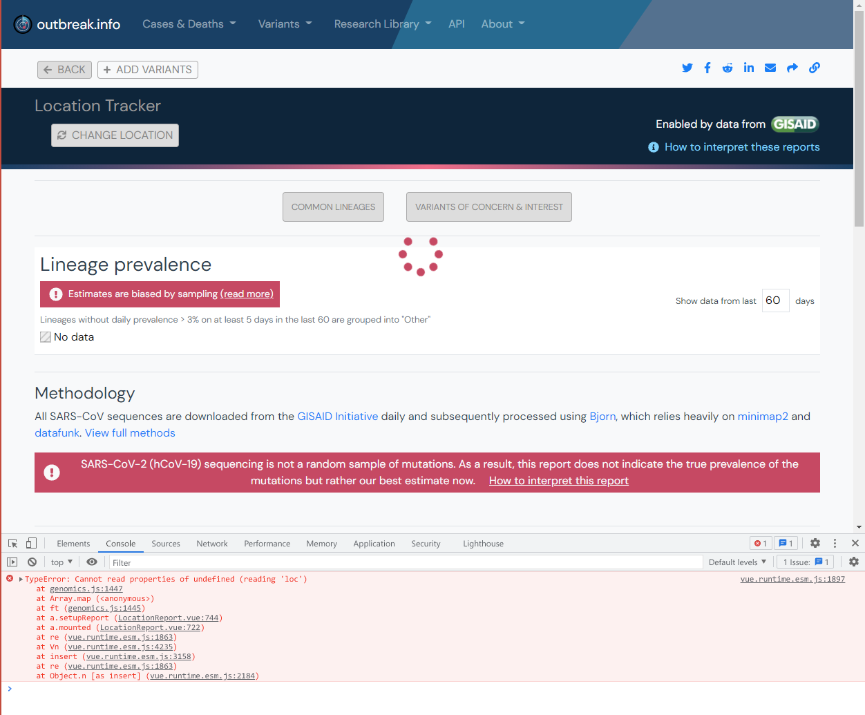 Can't see location reports due to missing reportQuery field in Omicron ...