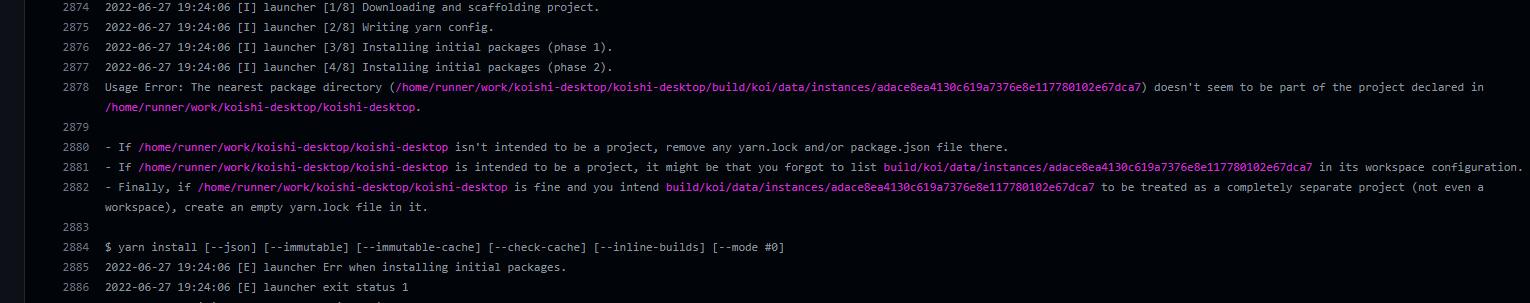 Bug in `yarn install` · Issue #46 · koishijs/koishi-desktop · GitHub