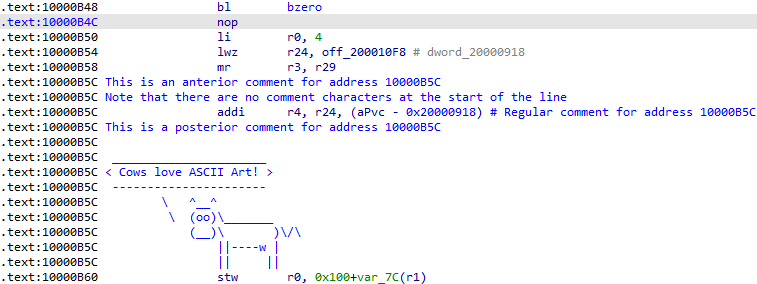 Support anterior comments · Issue #2593 · rizinorg/rizin · GitHub