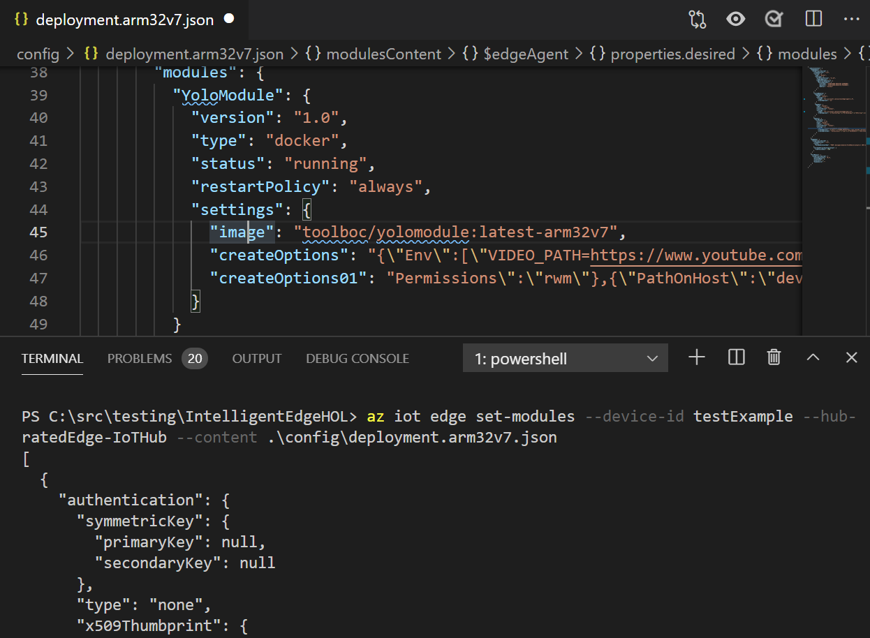 Azure IoT Hub extension throws validation error if any create options ...