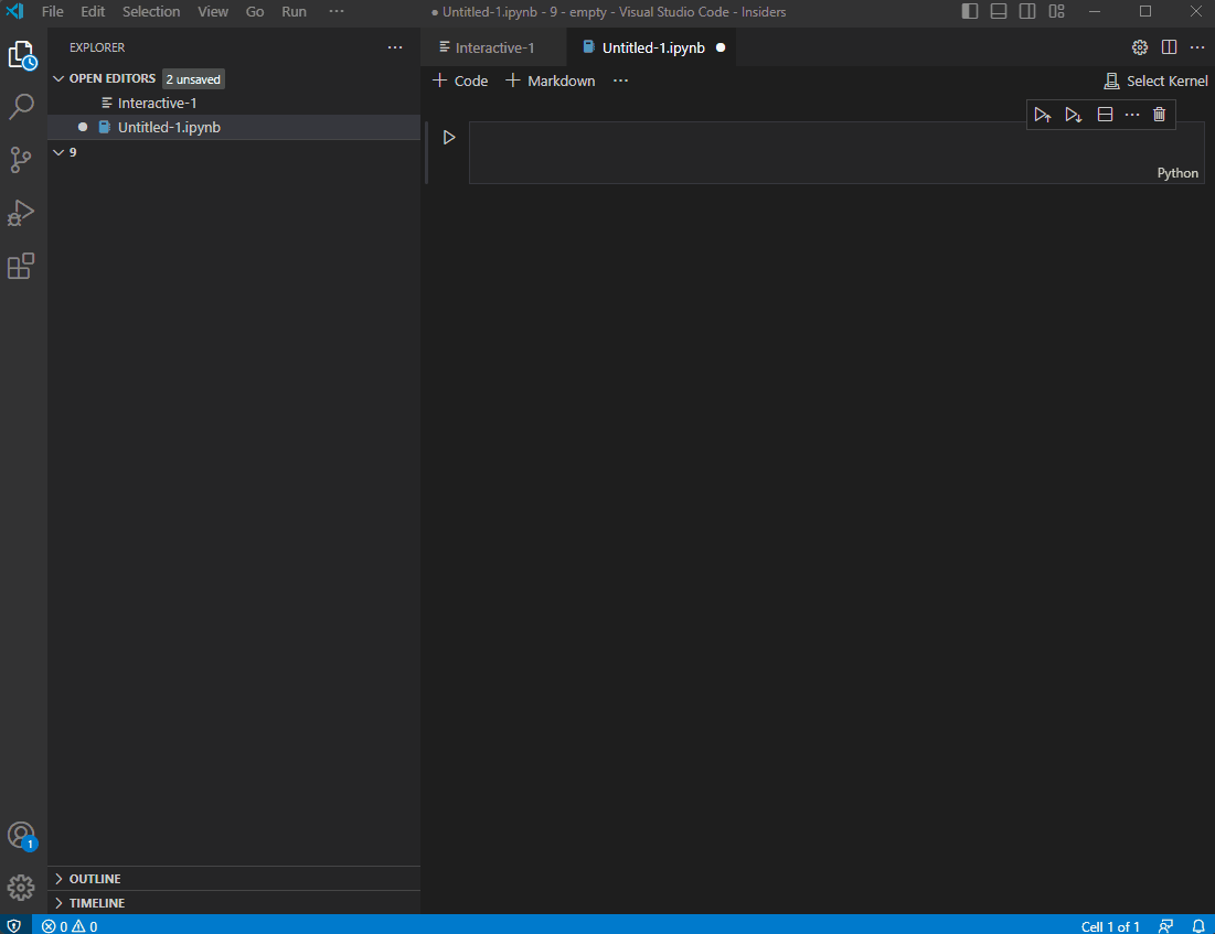 clicking `select kernel` without Jupyter extension installed opens an ...