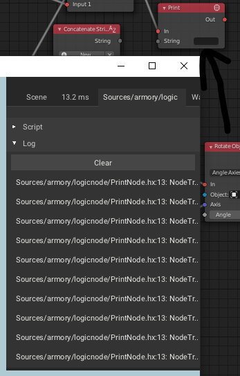 Debug console: Horizontal bar partially out of screen & output of ...