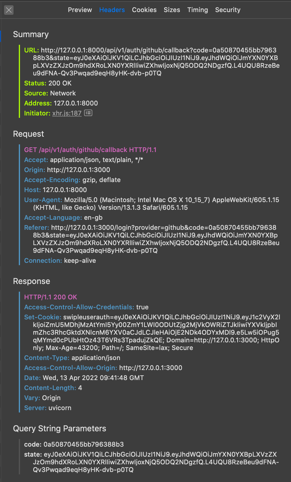 HttpOnly Set-Cookie not working on Safari. Works with Chrome and ...