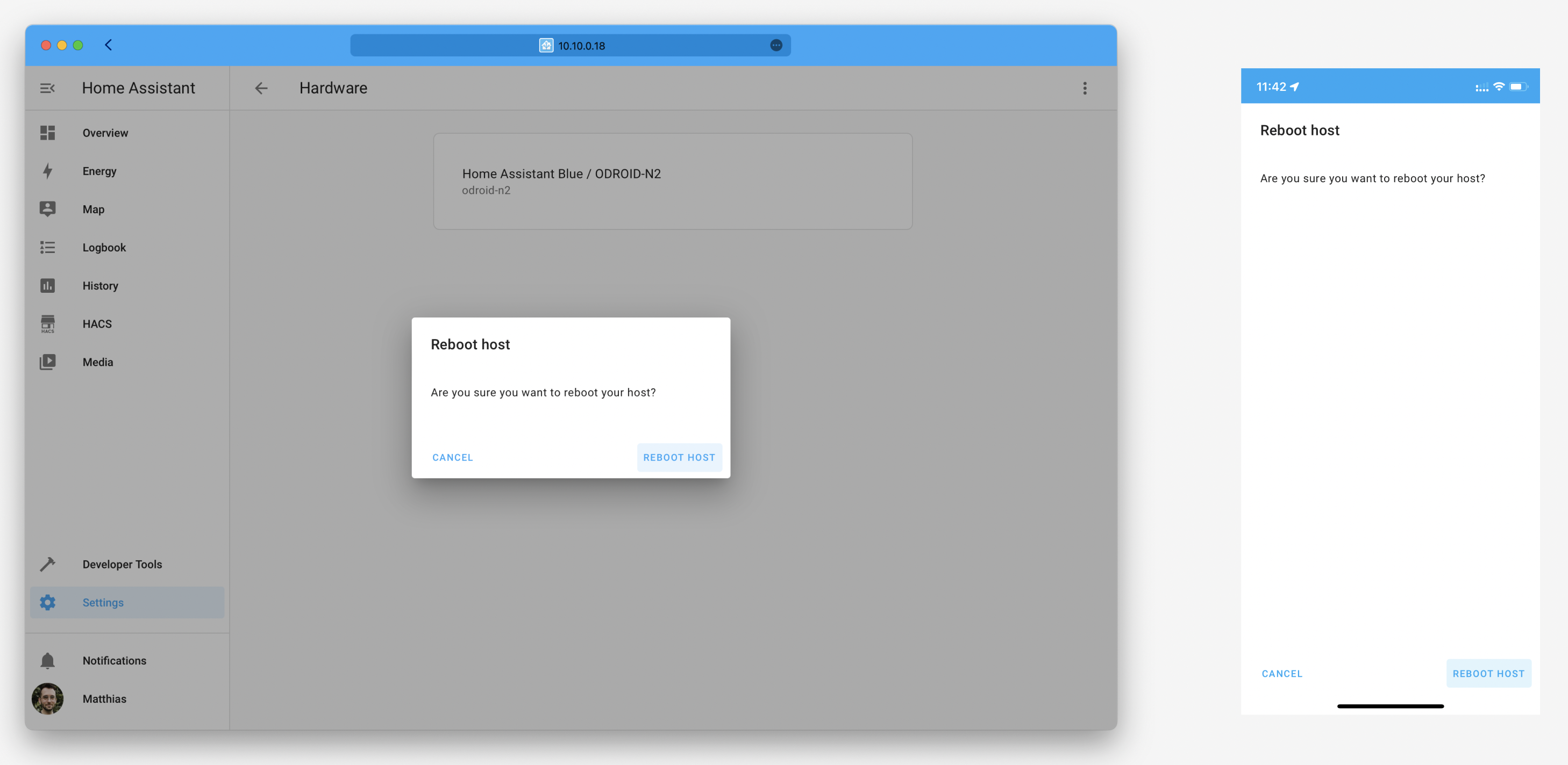 Update Reboot host dialog · Issue #13120 · home-assistant/frontend · GitHub