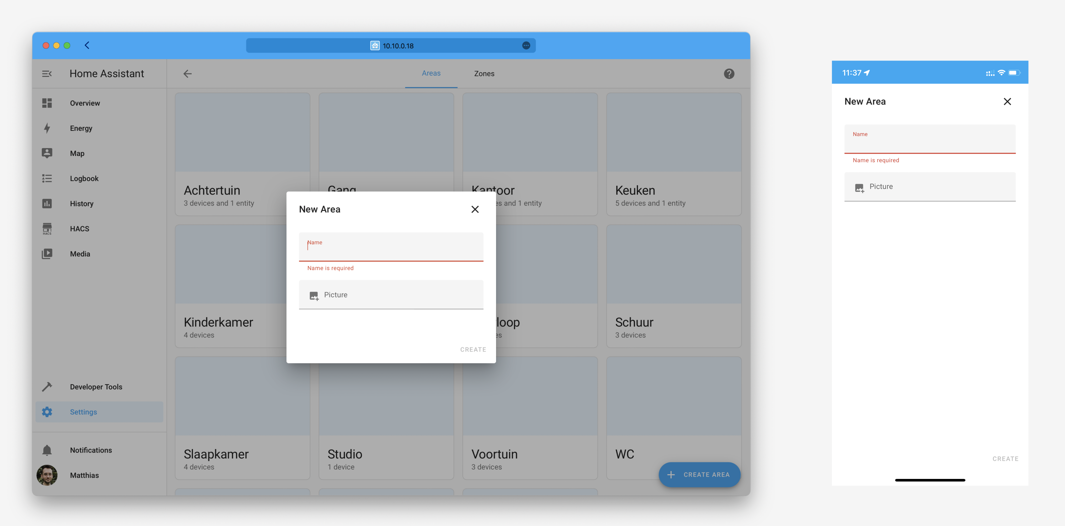 Update Add and Edit area dialog · Issue #13134 · home-assistant ...