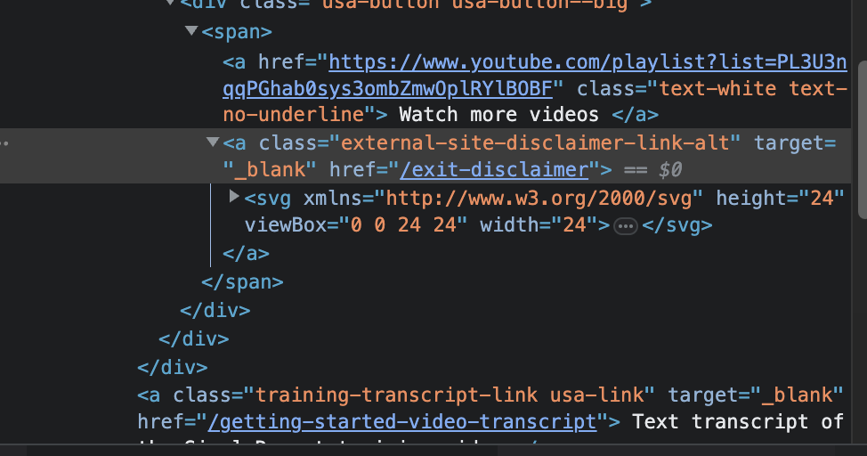 Links must have discernible text - Static Site (External links) · Issue ...