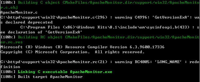 HTTPd compile successfully