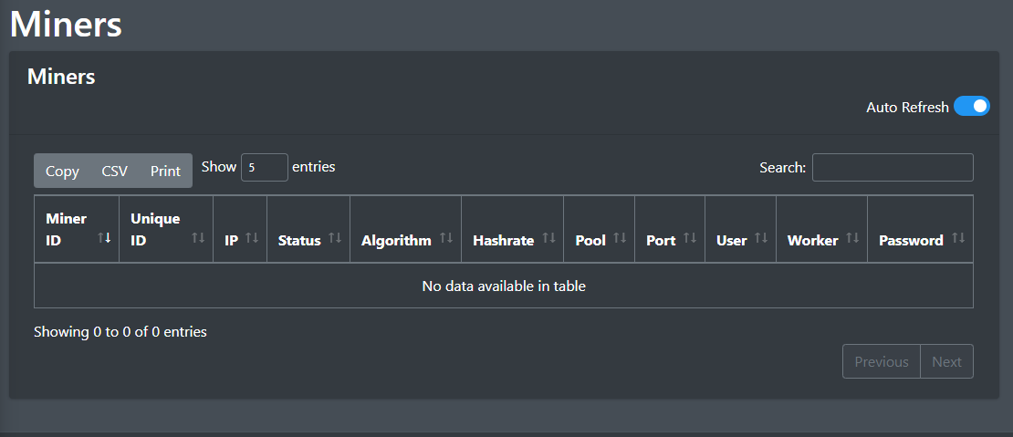 Miners not shown in web · Issue #112 · UnamSanctam/UnamWebPanel · GitHub
