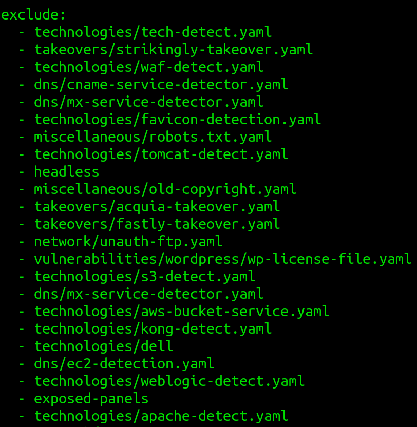 [issue] Excluded template is included to the scan · Issue #740 ...