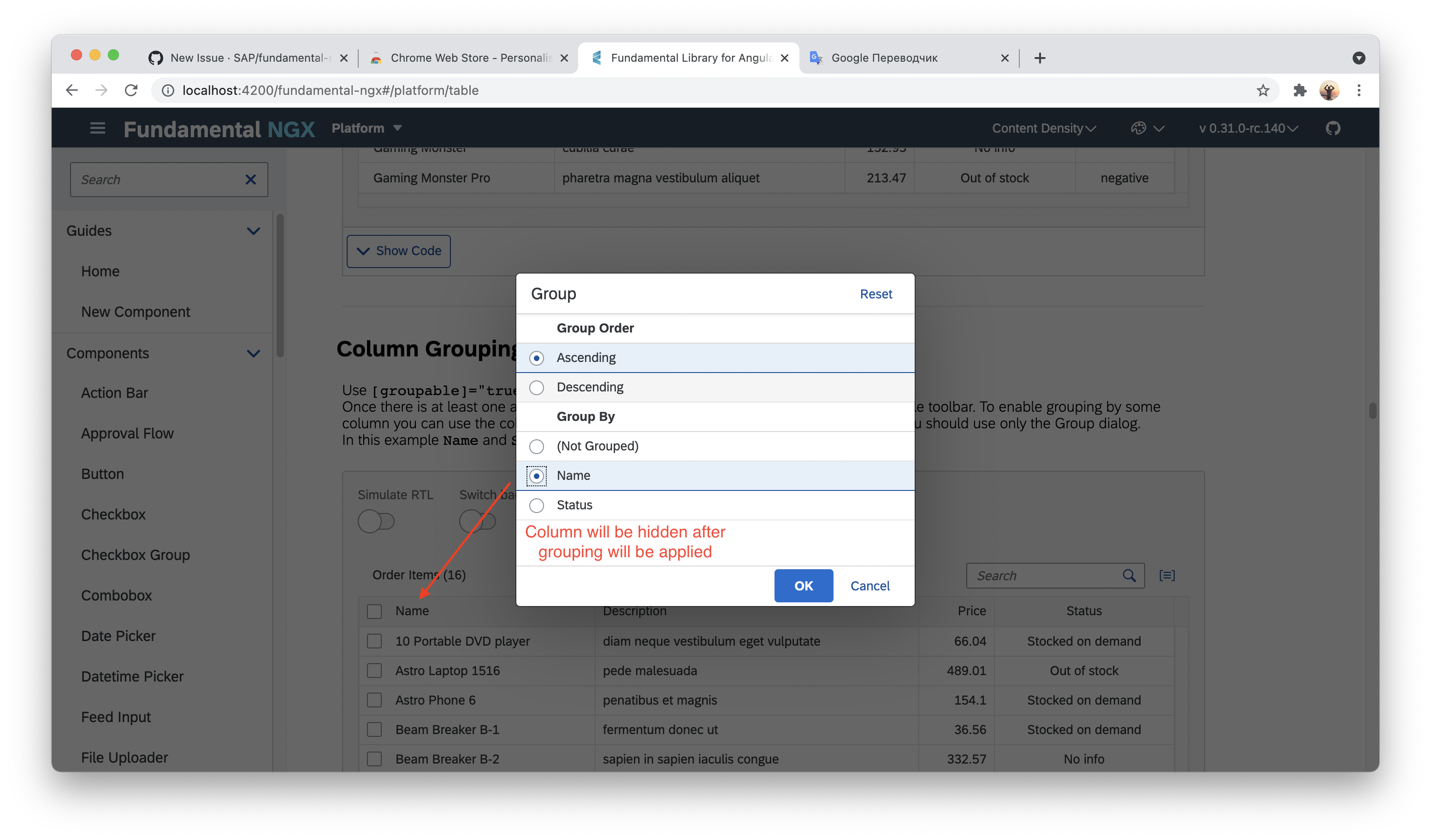 bug(platform): table inconsistent grouping behavior · Issue #6080 · SAP ...