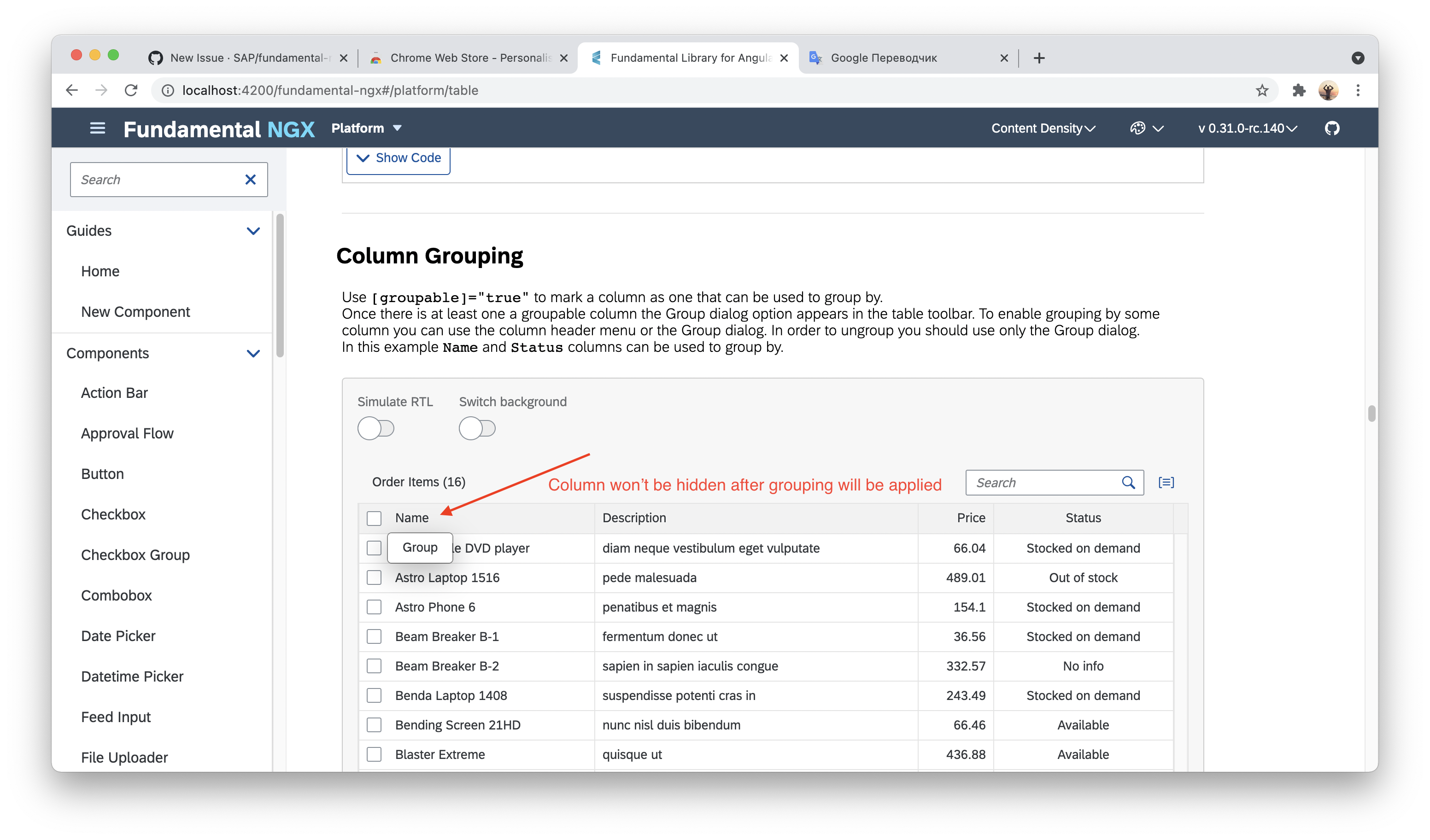 bug(platform): table inconsistent grouping behavior · Issue #6080 · SAP ...