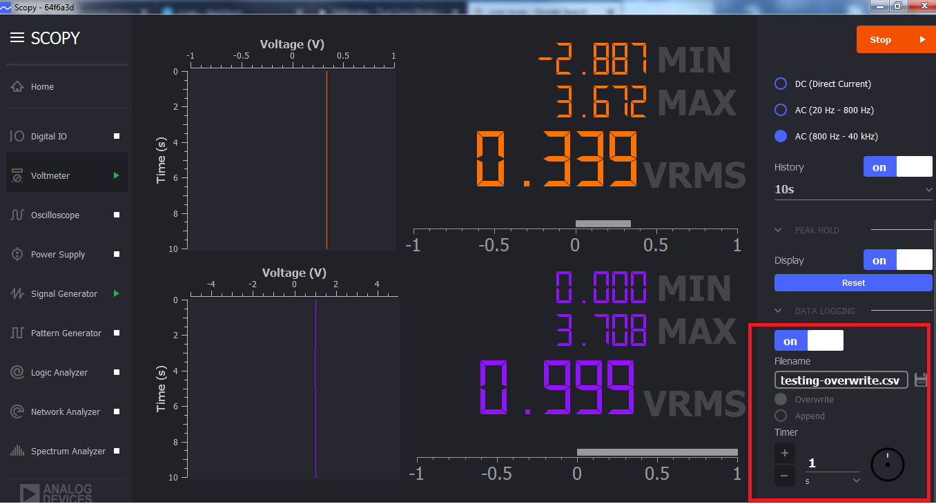 Voltmeter: Data logging on overwrite mode not working · Issue #323 ...