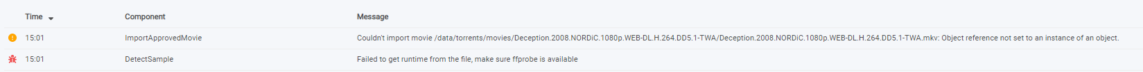 Import movie error (Nightly 4.2.0.6349) · Issue #7347 · Radarr/Radarr ...
