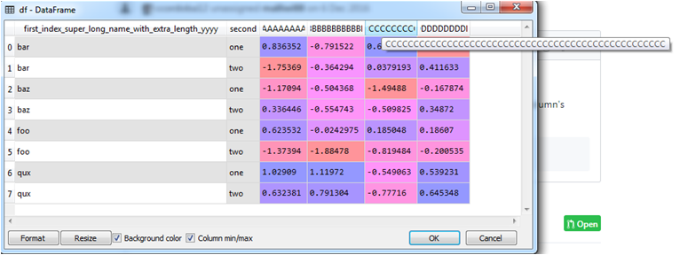 DataFrame viewer should display tooltips for truncated column headers ...
