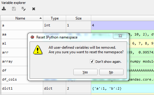 Variable explorer: option to remove without confirmation · Issue #1981 ...