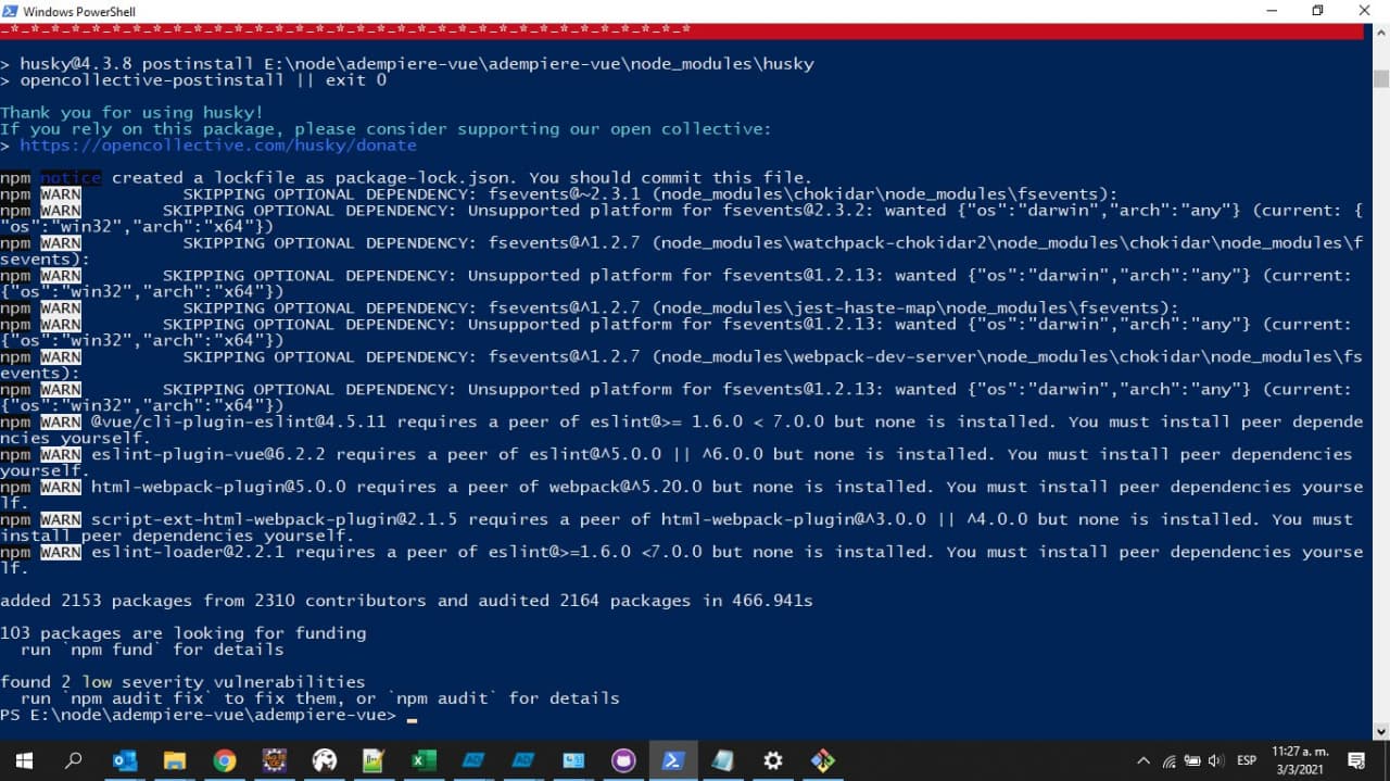 [Bug Report] Error installing dependencies inside MS Windows 10 OS ...