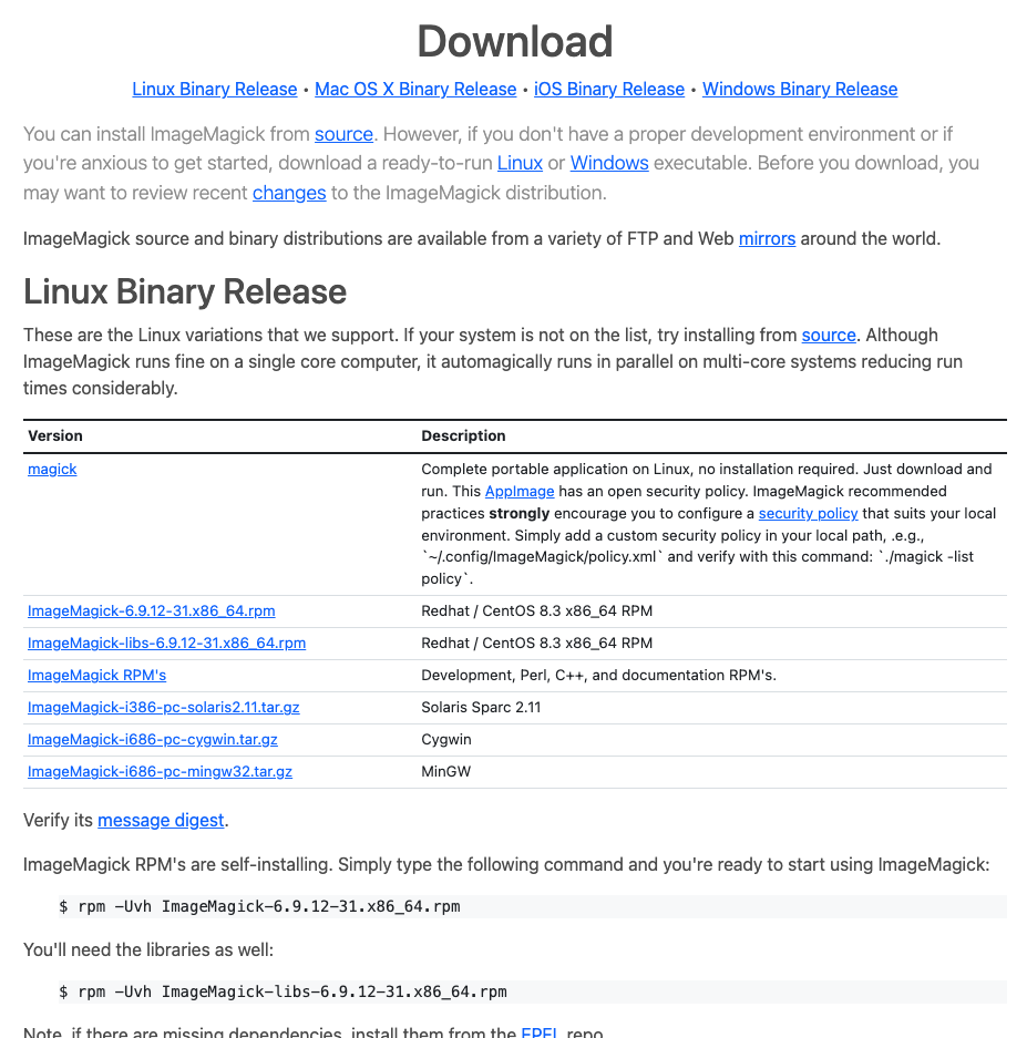 Difference between ImageMagick and ImageMagickdevel · ImageMagick