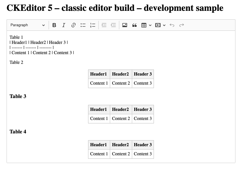 Markdown plug-in issue with tables in custom build (classic) · Issue ...