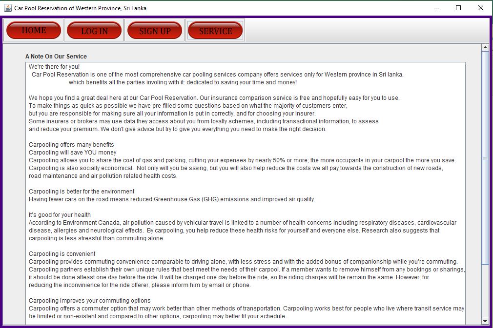 GitHub - girijah/Car_Pool_Reservation_System: CPR system records ...
