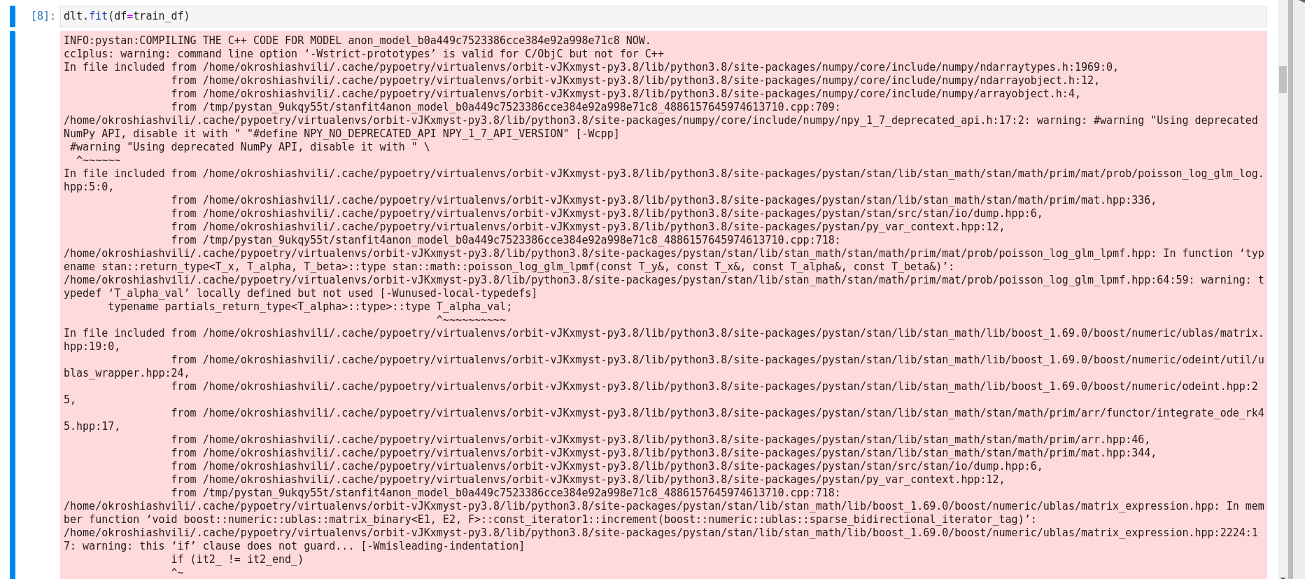Error when running example notebooks · Issue #468 · uber/orbit · GitHub