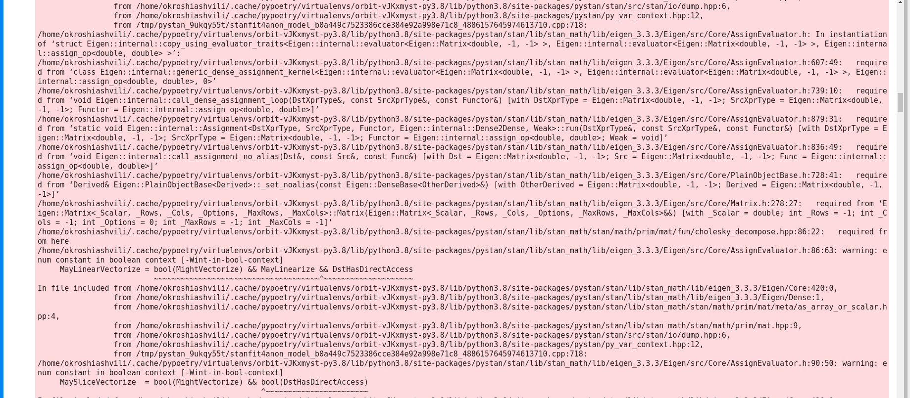 Error when running example notebooks · Issue #468 · uber/orbit · GitHub