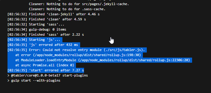 [BUG] Docker image · Issue #1512 · tabler/tabler · GitHub