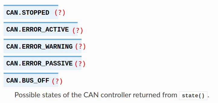 Document values of CAN bus Constants · Issue #8129 · micropython ...