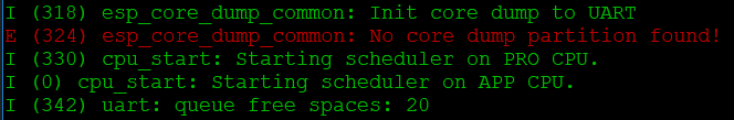 Is CoreDump Partition needed while dumping to UART? (IDFGH-2425 ...