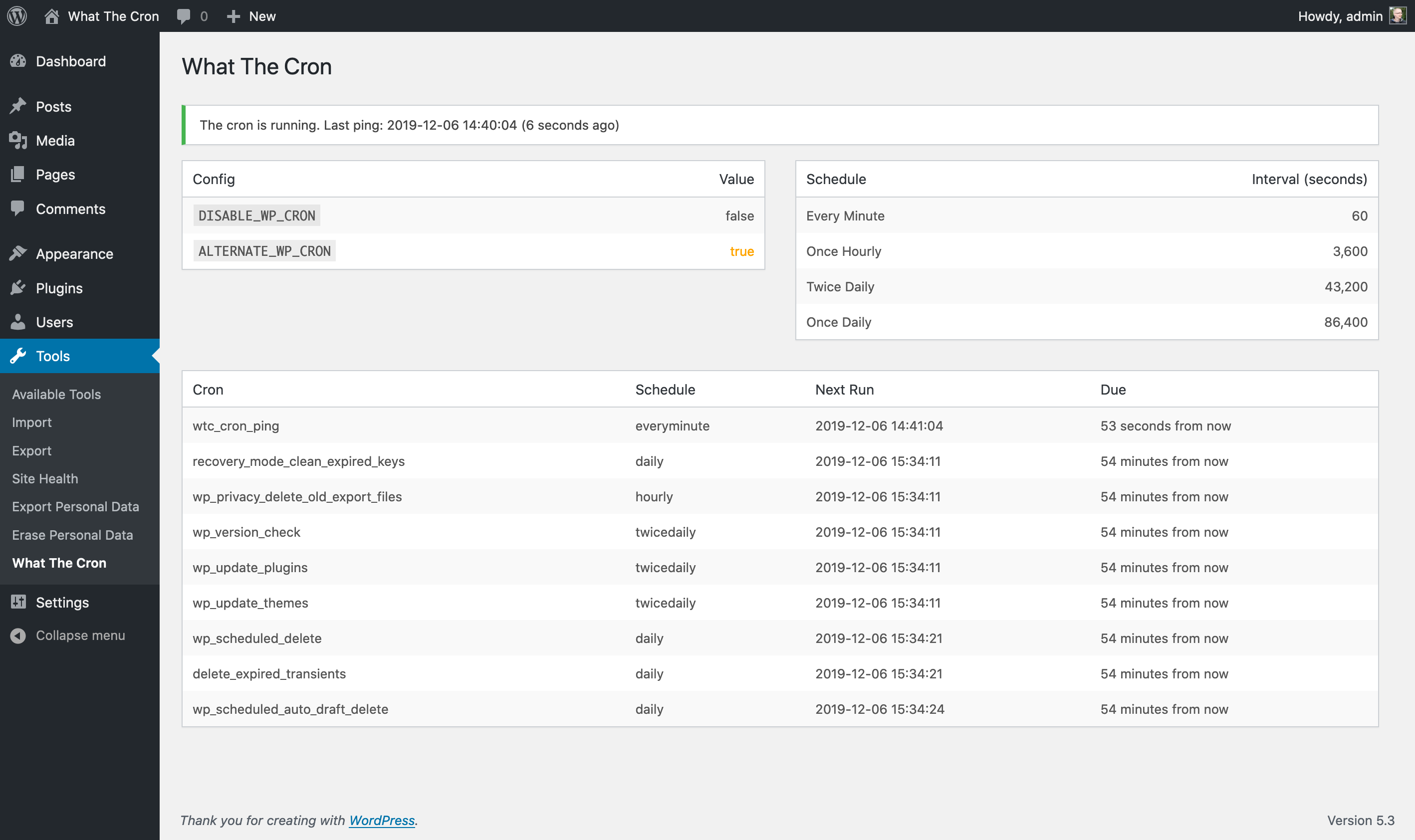 Github Gilbitron What The Cron A Lightweight Wordpress Plugin That