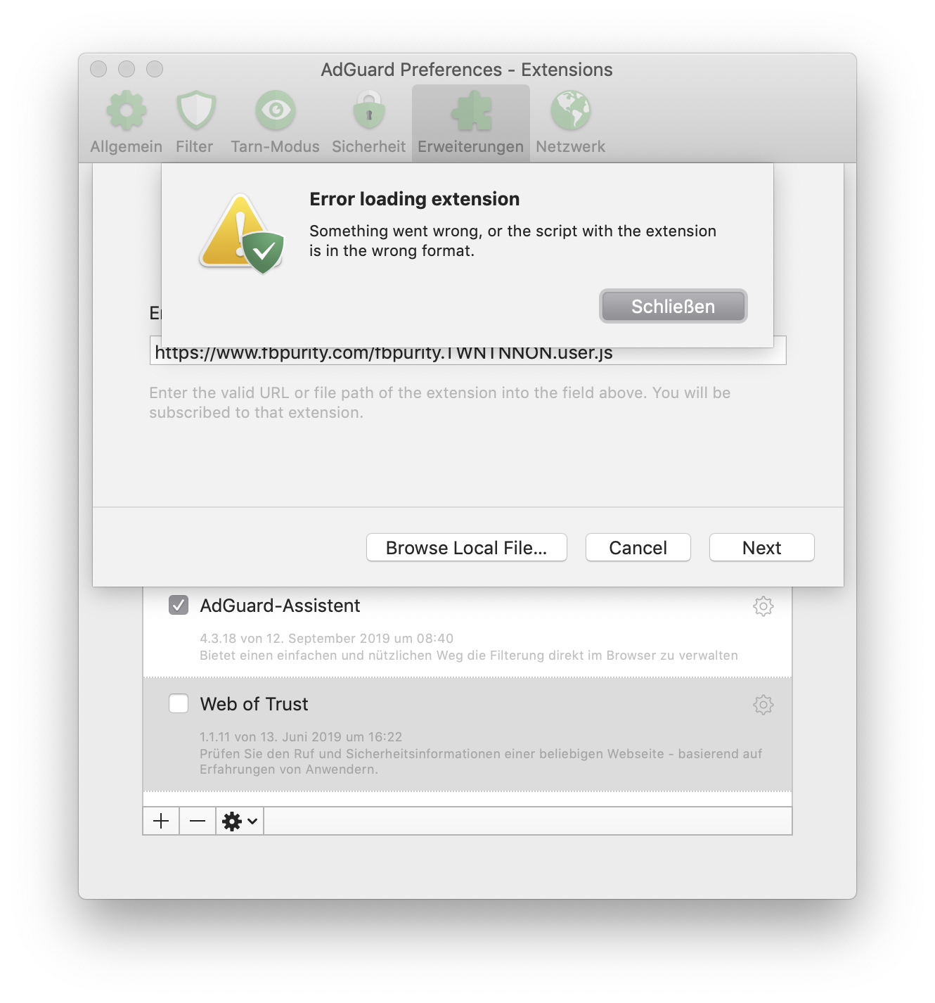 Error loading extension encoded with utf 8 with bom issue 610