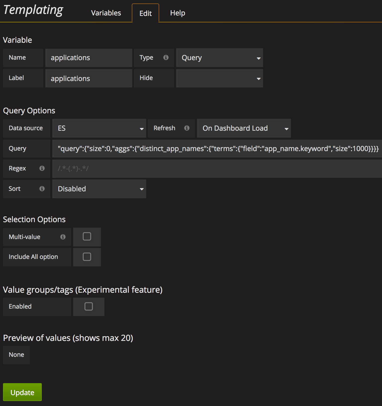 ElasticSearch template query · Issue 9365 · grafana/grafana · GitHub