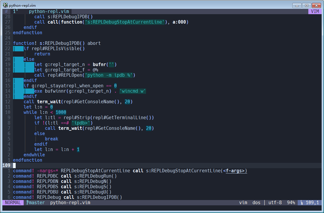 最近有修改？ipdb用不了了，直接没有相关命令了。 · Issue #108 · sillybun/vim-repl · GitHub