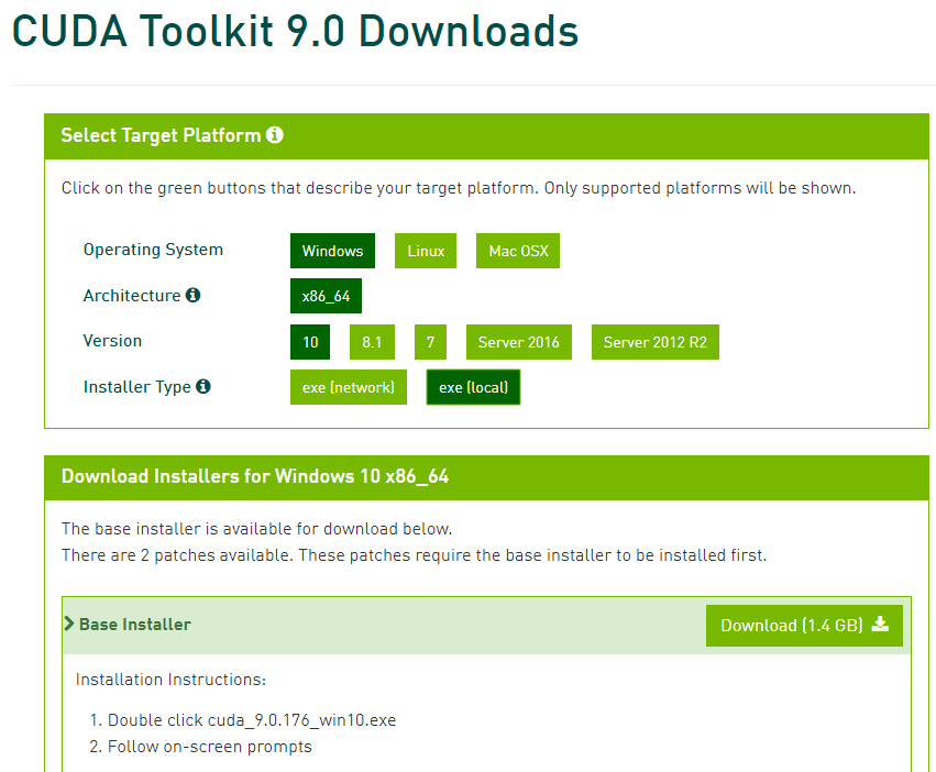 opengl nvidia cuda toolkit 9 windows 10