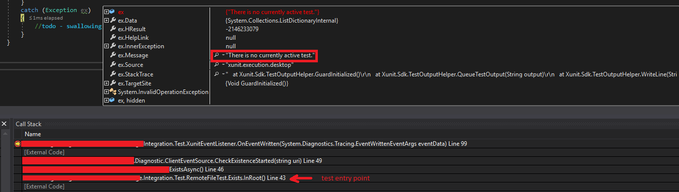 ITestOutputHelper throws exception incorrectly claiming "There is no ...